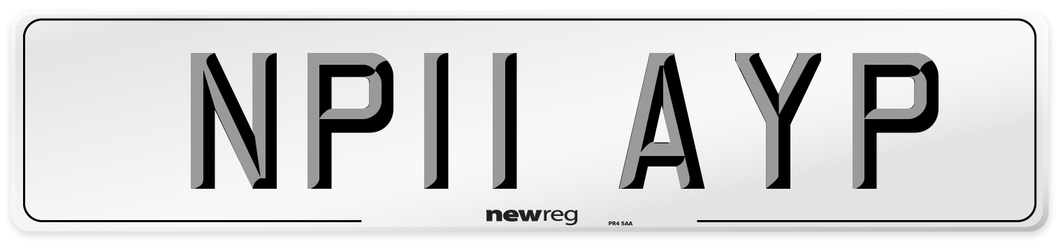 NP11 AYP Number Plate from New Reg
